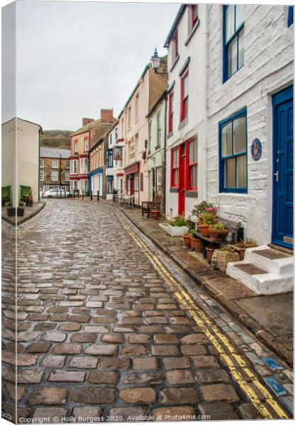 Staithes Street Canvas Print by Holly Burgess