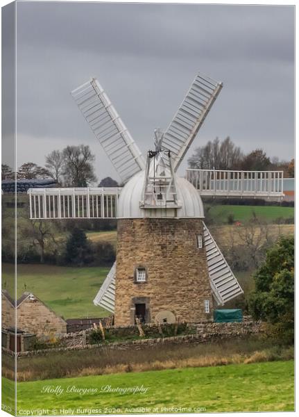 Heage Windmill Belper Canvas Print by Holly Burgess