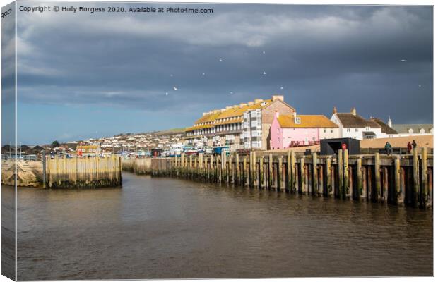 'Dorset's West Bay: A Cinematic Dreamscape' Canvas Print by Holly Burgess