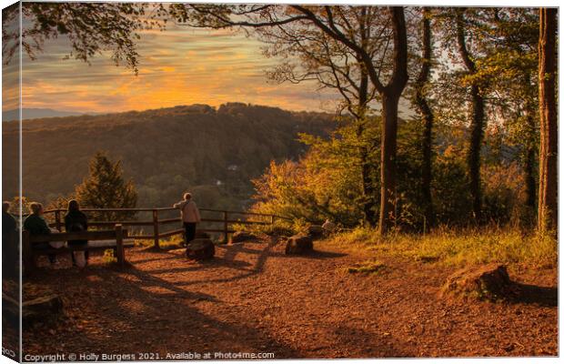 Symonds Yat is a village in the Wye Valley near the Welsh Boarder  Canvas Print by Holly Burgess