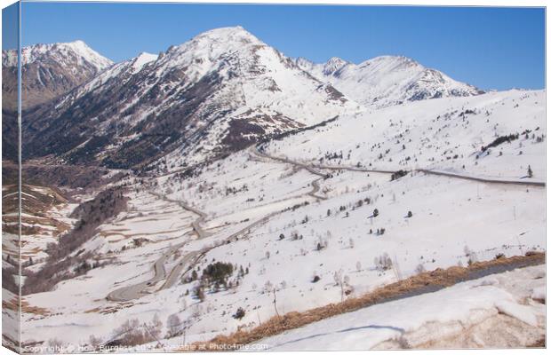 Andorra's Winter Wonderland: A Ski Haven Canvas Print by Holly Burgess