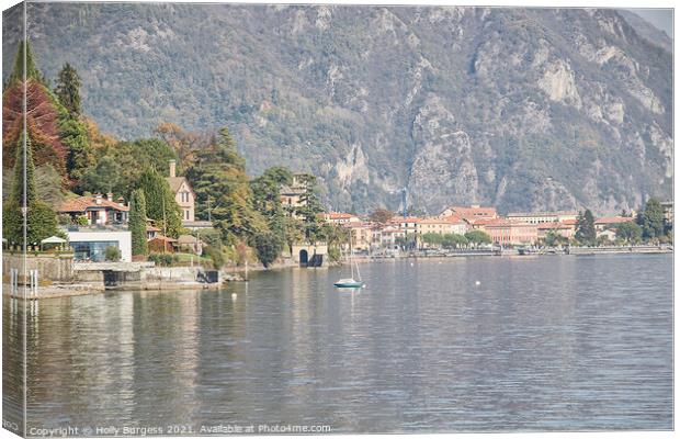 Lake Como Northern Italys Laombardy region  Canvas Print by Holly Burgess