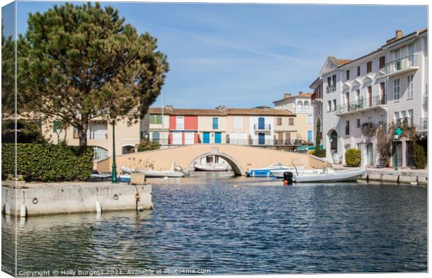 'Port Grimaud: France's Miniature Venice' Canvas Print by Holly Burgess