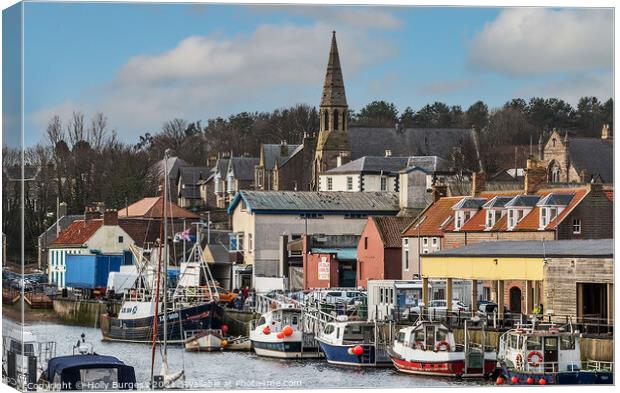 Eyemouth Small seaside town in Scotland  Canvas Print by Holly Burgess