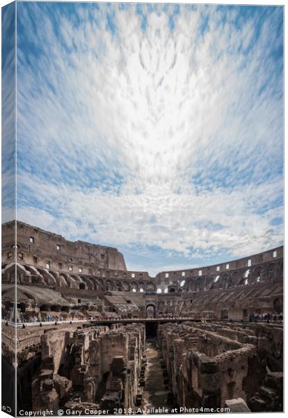 Creative Rome Colosseum Canvas Print by Gary Cooper