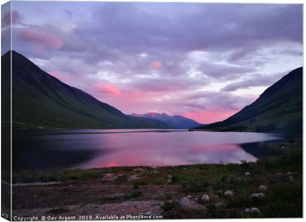Loch Etive at Dusk Canvas Print by Gav Argent