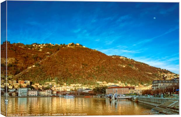 Sunset in Como #2 _ The golden hour Canvas Print by Claudio Lepri