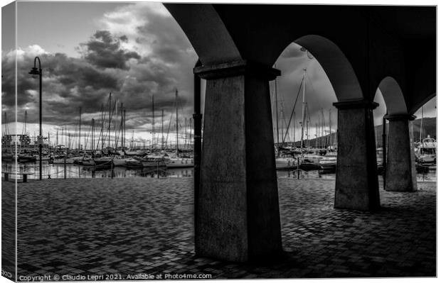 Genoa marina #2 - From the pier Canvas Print by Claudio Lepri