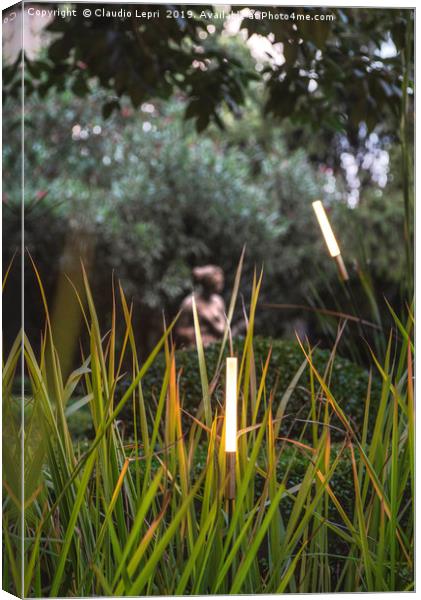 Light Vision in the Garden #2 Vertical Canvas Print by Claudio Lepri