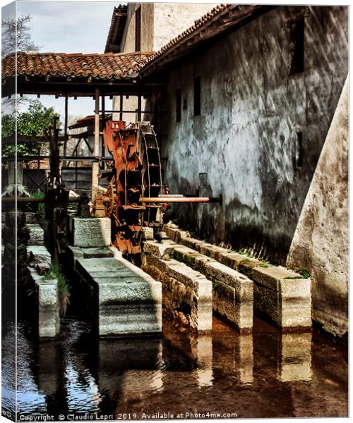 The wrecked watermill Canvas Print by Claudio Lepri