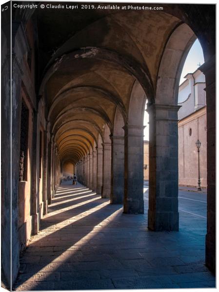  City Architecture. Lucca, Italy. Canvas Print by Claudio Lepri