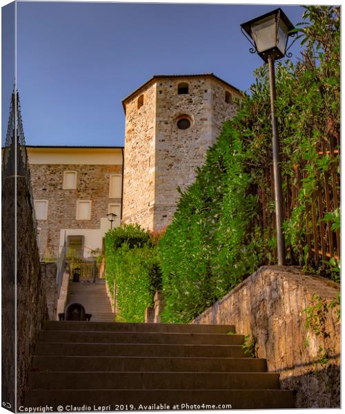 The tower is the apse of S.Mary church in S.Daniel Canvas Print by Claudio Lepri