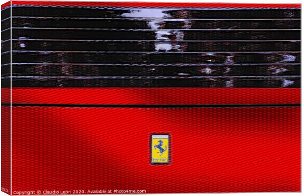Rosso Ferrari #2 _ Digital Art Canvas Print by Claudio Lepri