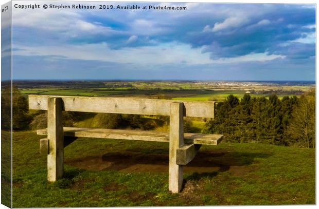 View from a bench...Warwickshire Canvas Print by Stephen Robinson
