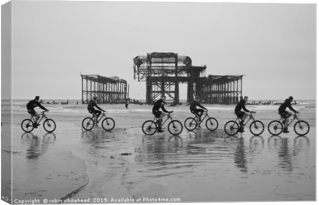 Low Rider on Brighton Beach  Canvas Print by robin whitehead