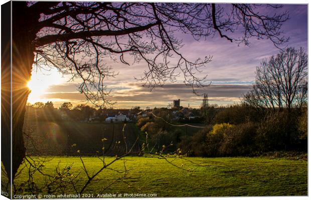 Southfleet at Sunset Canvas Print by robin whitehead