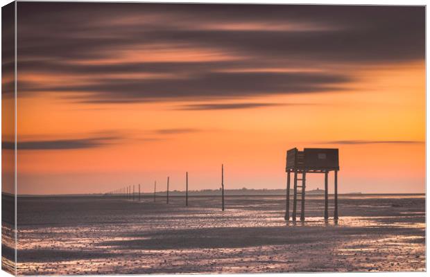 Pilgrims way tower Canvas Print by Tony Higginson