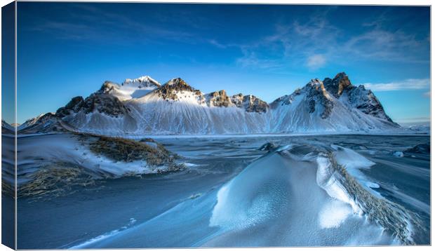 The majestic Vestrahorn Mountain Iceland Canvas Print by Gareth Morris