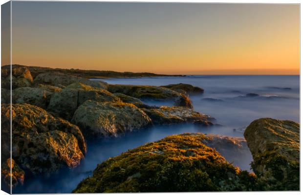 Sunset over the rocks, Cyprus Canvas Print by James Daniel