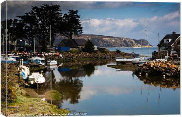 Abersoch Harbour Canvas Print by Mike Grundy