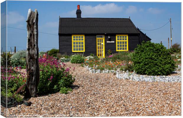 Prospect cottage in Dungeness Kent Canvas Print by Jenny Hibbert