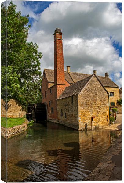 Old Watermill at Lower Slaughter Cotswolds Canvas Print by Jenny Hibbert