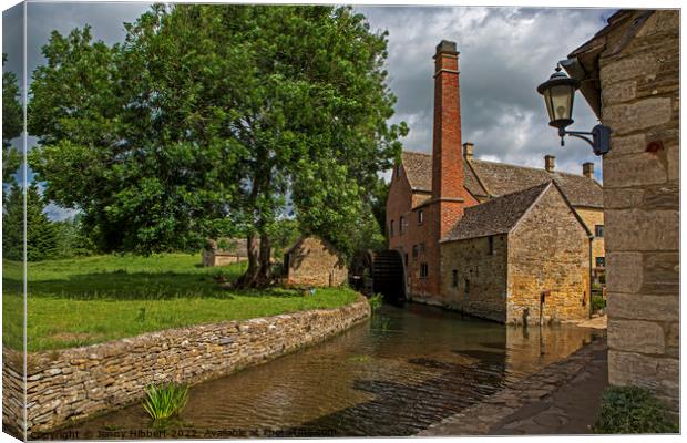 Water Mill at Lower Slaughter Cotswolds Canvas Print by Jenny Hibbert