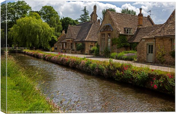 Picturesque view of Lower Slaughter Cotswolds Canvas Print by Jenny Hibbert