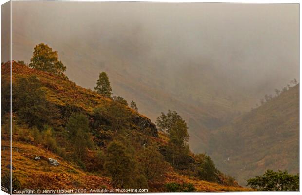 View in Glen Nevis Highlands of Scotland Canvas Print by Jenny Hibbert
