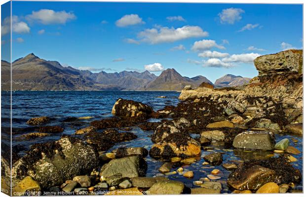 Elgol on the shores of Loch Scavaig Canvas Print by Jenny Hibbert
