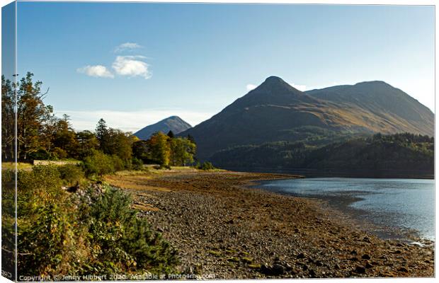 Loch Leven in the direction of Ballachulish Scotland Canvas Print by Jenny Hibbert
