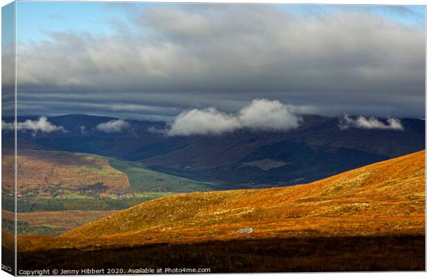 On top of Aonach Mor in the highlands of Scotland Canvas Print by Jenny Hibbert