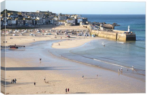 St Ives harbour. Canvas Print by Brigitte Whiteing