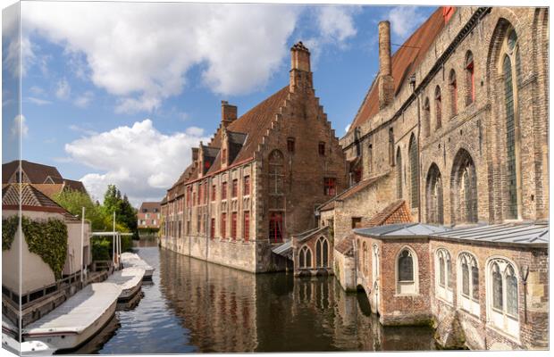 The Canals Of Bruges Canvas Print by DiFigiano Photography