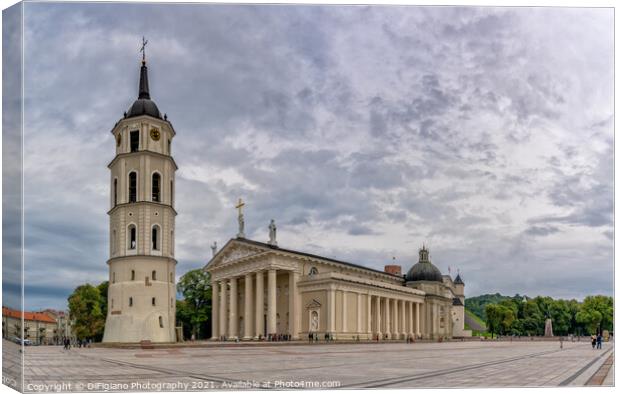 Vilnius Cathedral Canvas Print by DiFigiano Photography