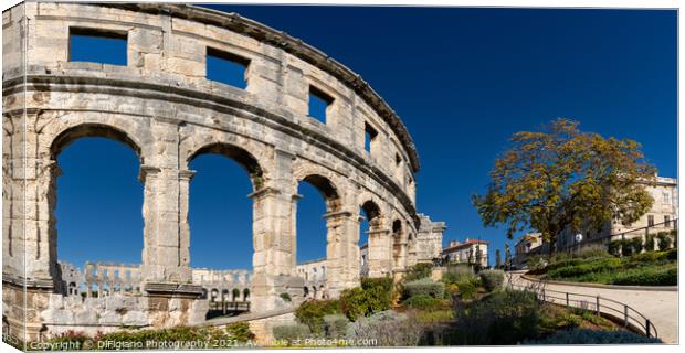 Pula Arena Canvas Print by DiFigiano Photography