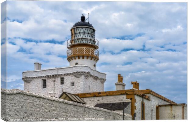 Kinnaird Head Castle Lighthouse Canvas Print by DiFigiano Photography