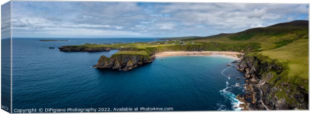 Malin Beg Panorama Canvas Print by DiFigiano Photography