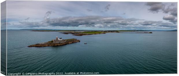 Fenit Lighthouse Panorama Canvas Print by DiFigiano Photography
