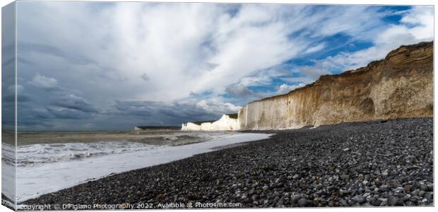 Birling Gap Panorama Canvas Print by DiFigiano Photography