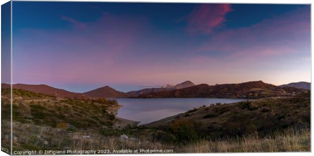 Lago di Campotosto Sunset Canvas Print by DiFigiano Photography