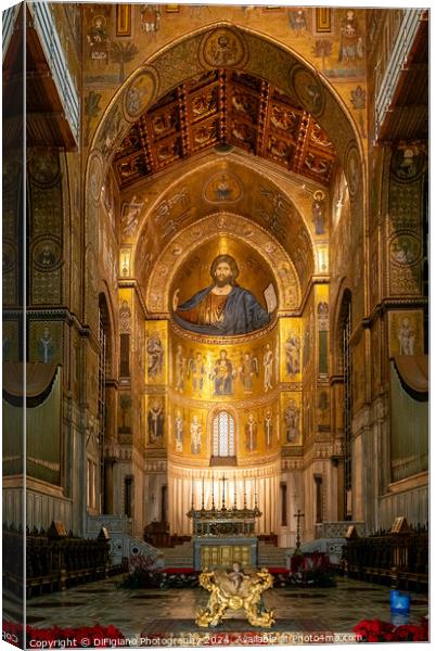 The Monreale Cathedral Canvas Print by DiFigiano Photography