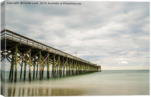 Pawleys Island Pier II Canvas Print by DiFigiano Photography