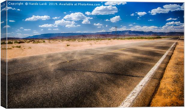 Lost Highway Canvas Print by DiFigiano Photography