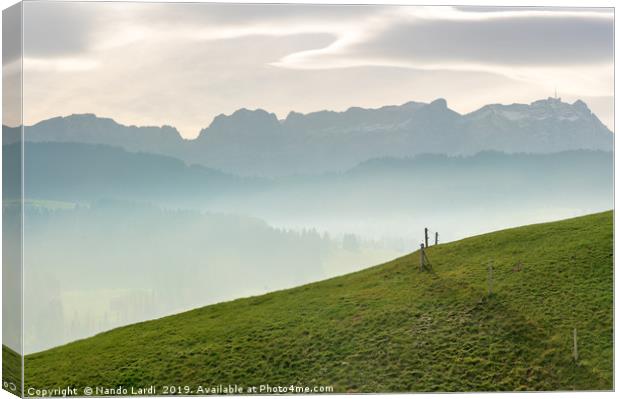 Appenzell Fence Canvas Print by DiFigiano Photography
