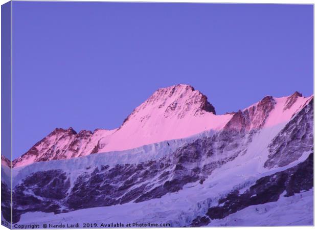 Schreckhorn North Face Canvas Print by DiFigiano Photography