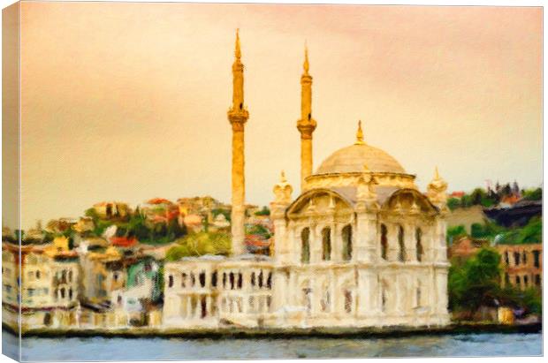 Ortakoy Mosque Canvas Print by DiFigiano Photography