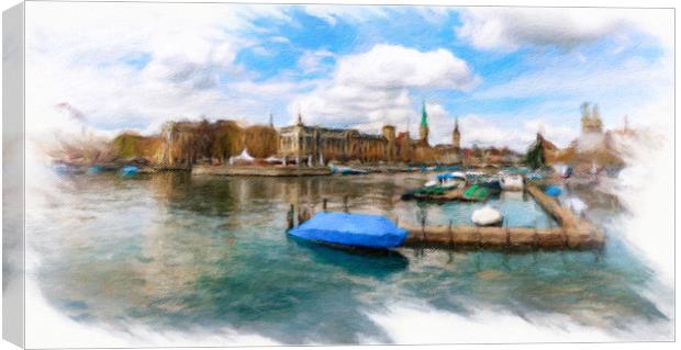 Zurich Cityscape 2 Canvas Print by DiFigiano Photography