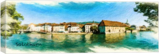 Solothurn Cityscape 1 Canvas Print by DiFigiano Photography