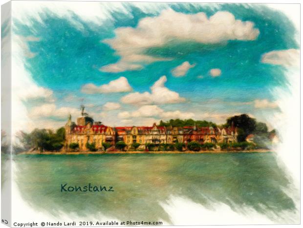 Konstanz Cityscape Canvas Print by DiFigiano Photography